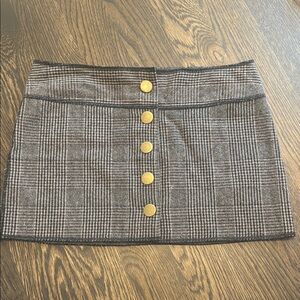 Alice + Olivia Gray Plaid Pencil Skirt